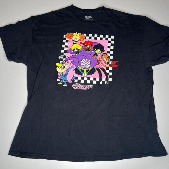 Powerpuff Girls Villains T-Shirt Men’s XXL Black Cartoon Network Graphic Tee - Picture 1 of 5
